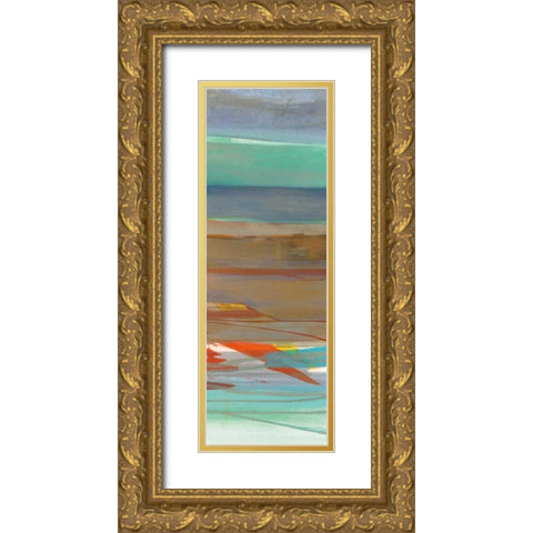 Layers III Gold Ornate Wood Framed Art Print with Double Matting by Maye, Jo