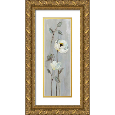 Neutral Branches I on Gray Gold Ornate Wood Framed Art Print with Double Matting by Vassileva, Silvia