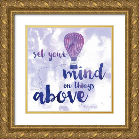 Words of Faith I Gold Ornate Wood Framed Art Print with Double Matting by Adams, Sarah