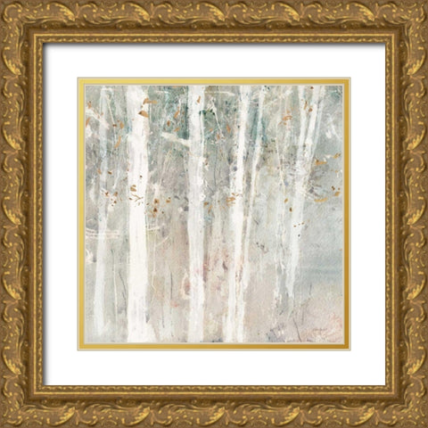A Woodland Walk II Gold Ornate Wood Framed Art Print with Double Matting by Audit, Lisa