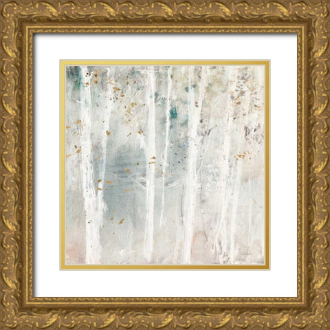 A Woodland Walk III Gold Ornate Wood Framed Art Print with Double Matting by Audit, Lisa