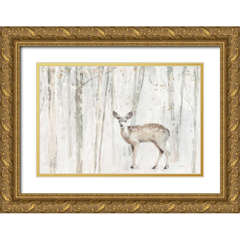 A Woodland Walk VII Gold Ornate Wood Framed Art Print with Double Matting by Audit, Lisa
