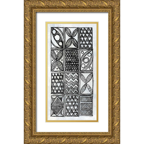 Patterns of the Amazon III BW Gold Ornate Wood Framed Art Print with Double Matting by Lovell, Kathrine