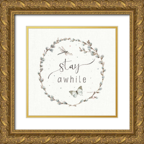 A Country Weekend XIX Gold Ornate Wood Framed Art Print with Double Matting by Audit, Lisa