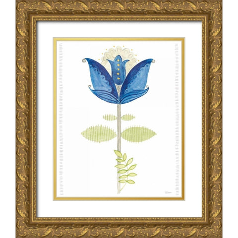 Hygge Flowers IV Gold Ornate Wood Framed Art Print with Double Matting by Schlabach, Sue