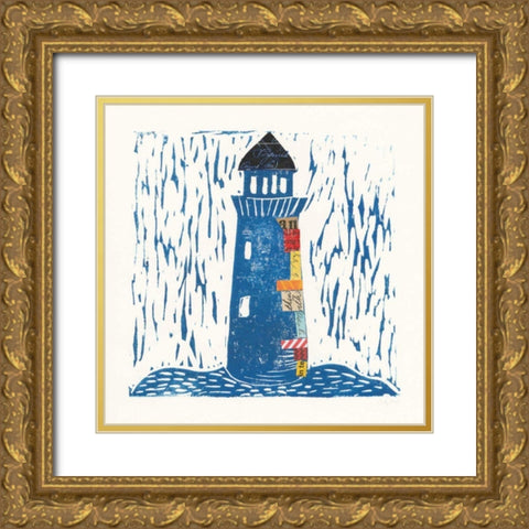 Nautical Collage II Gold Ornate Wood Framed Art Print with Double Matting by Prahl, Courtney