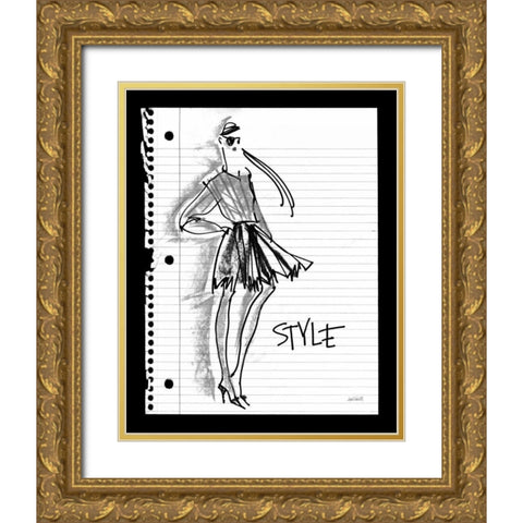Doodle Style Gold Ornate Wood Framed Art Print with Double Matting by Tavoletti, Anne