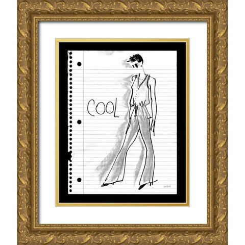 Doodle Cool Gold Ornate Wood Framed Art Print with Double Matting by Tavoletti, Anne