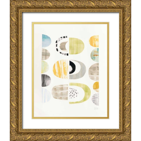 Mod Neutrals II Gold Ornate Wood Framed Art Print with Double Matting by Averinos, Melissa