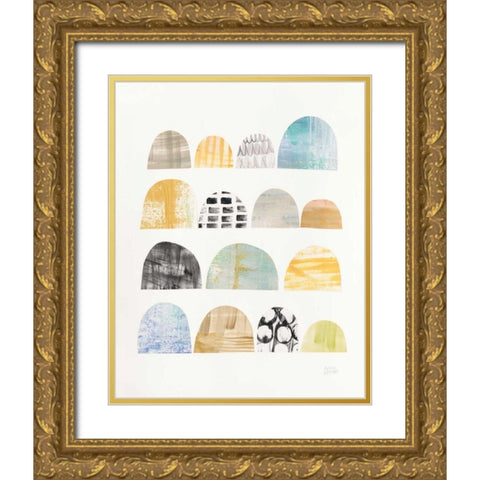 Mod Neutrals IV Gold Ornate Wood Framed Art Print with Double Matting by Averinos, Melissa