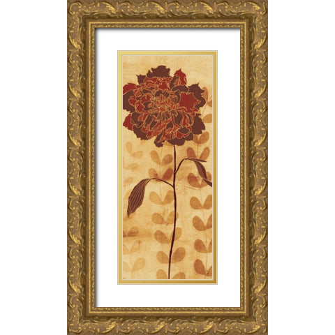 Sarahs Garden II Gold Ornate Wood Framed Art Print with Double Matting by Adams, Sarah