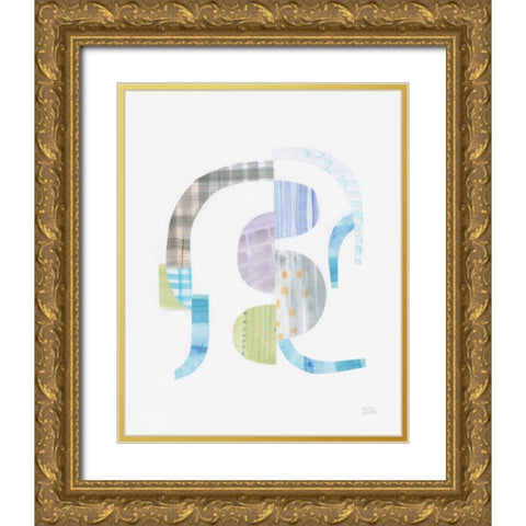 Fragments V Gold Ornate Wood Framed Art Print with Double Matting by Averinos, Melissa