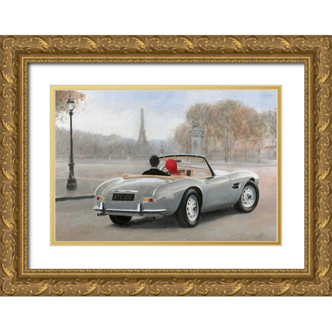 Ride in Paris III Gold Ornate Wood Framed Art Print with Double Matting by Fabiano, Marco