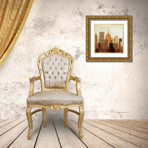 Summer in the City II Gold Ornate Wood Framed Art Print with Double Matting by Mullan, Michael