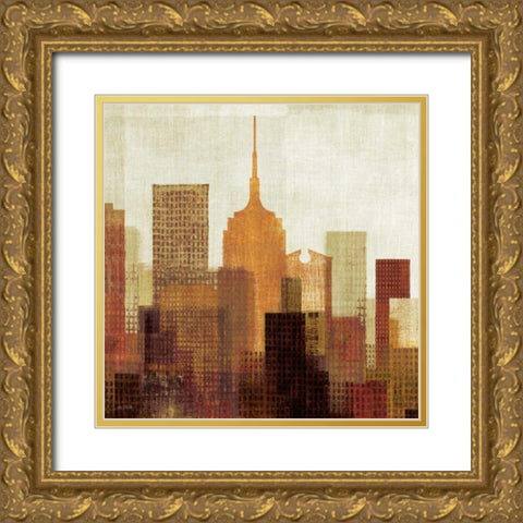 Summer in the City II Gold Ornate Wood Framed Art Print with Double Matting by Mullan, Michael