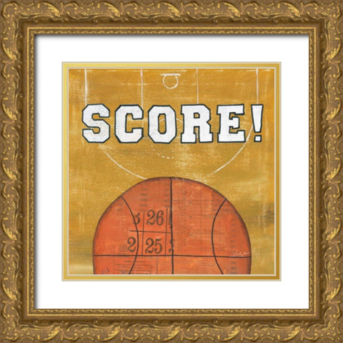 On the Field II Score Gold Ornate Wood Framed Art Print with Double Matting by Prahl, Courtney