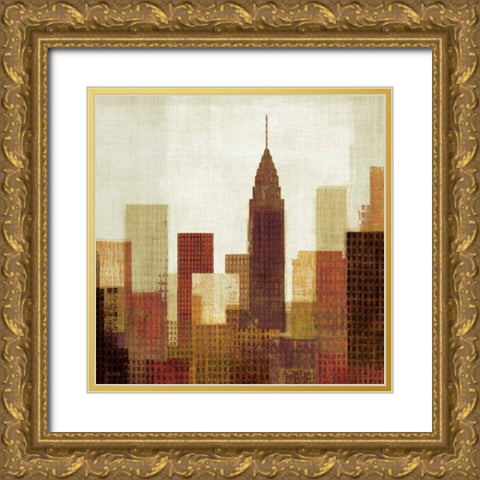 Summer in the City III Gold Ornate Wood Framed Art Print with Double Matting by Mullan, Michael