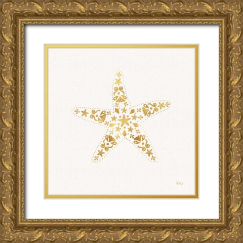 Sea Charms I no Words Gold Ornate Wood Framed Art Print with Double Matting by Charron, Veronique