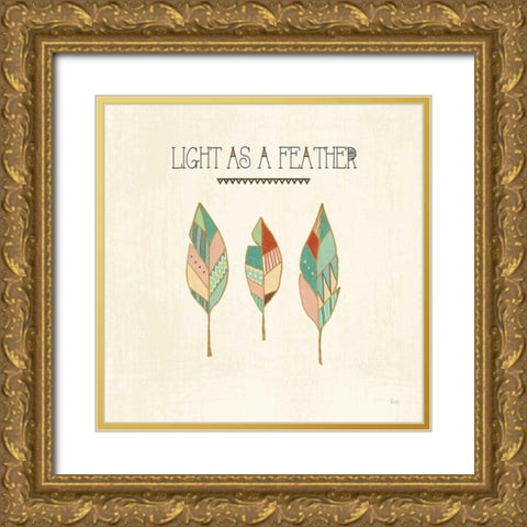 Southwest Geo VII Gold Ornate Wood Framed Art Print with Double Matting by Charron, Veronique