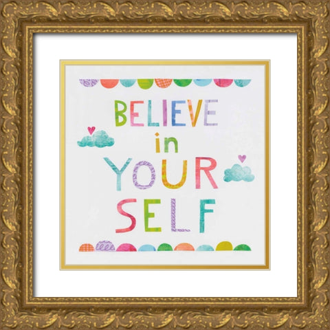 Unicorn Magic VI Clouds Gold Ornate Wood Framed Art Print with Double Matting by Averinos, Melissa