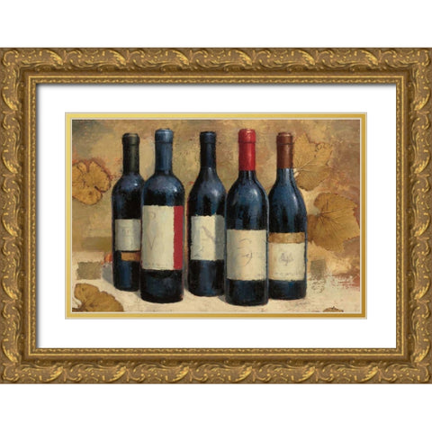 Napa Reserve Wine Crop Gold Ornate Wood Framed Art Print with Double Matting by Wiens, James