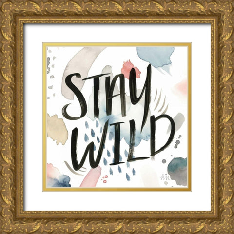 April Showers Inspiration I Gold Ornate Wood Framed Art Print with Double Matting by Marshall, Laura