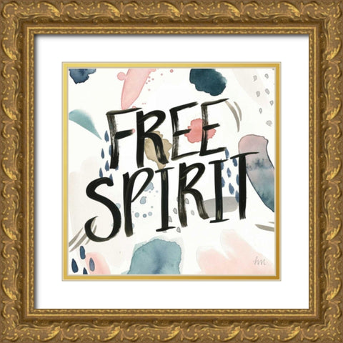 April Showers Inspiration III Gold Ornate Wood Framed Art Print with Double Matting by Marshall, Laura