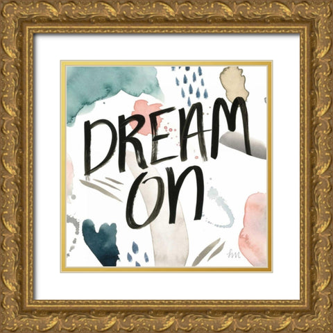 April Showers Inspiration IV Gold Ornate Wood Framed Art Print with Double Matting by Marshall, Laura