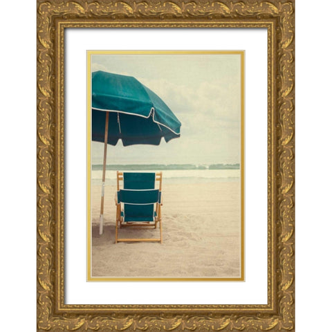 Under the Umbrella II Gold Ornate Wood Framed Art Print with Double Matting by Urquhart, Elizabeth