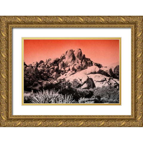 Ombre Adventure II Gold Ornate Wood Framed Art Print with Double Matting by Urquhart, Elizabeth