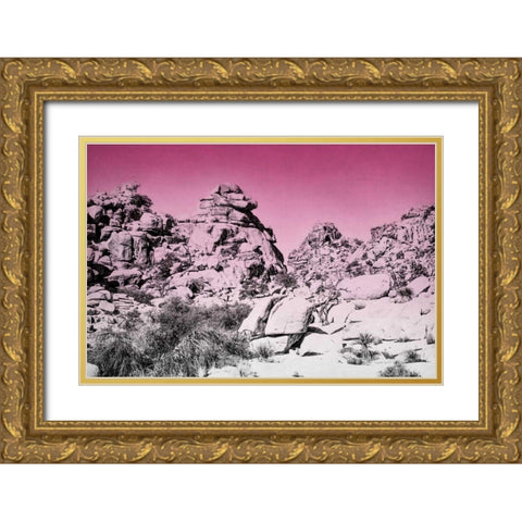 Ombre Adventure IV Gold Ornate Wood Framed Art Print with Double Matting by Urquhart, Elizabeth