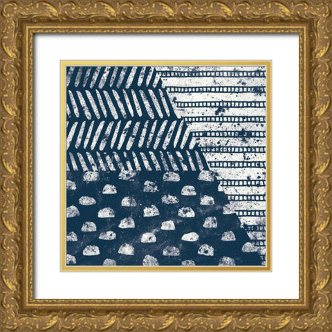 Mark Making Tile I Gold Ornate Wood Framed Art Print with Double Matting by Hershey, Moira
