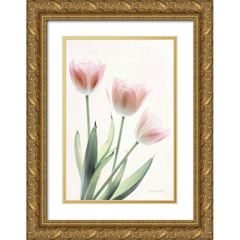 Light and Bright Floral II Gold Ornate Wood Framed Art Print with Double Matting by Urquhart, Elizabeth