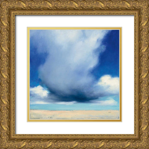 Beach Clouds I Gold Ornate Wood Framed Art Print with Double Matting by Purinton, Julia