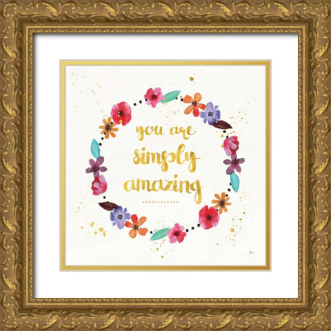 Simply Amazing I Gold Ornate Wood Framed Art Print with Double Matting by Aiken, Jess