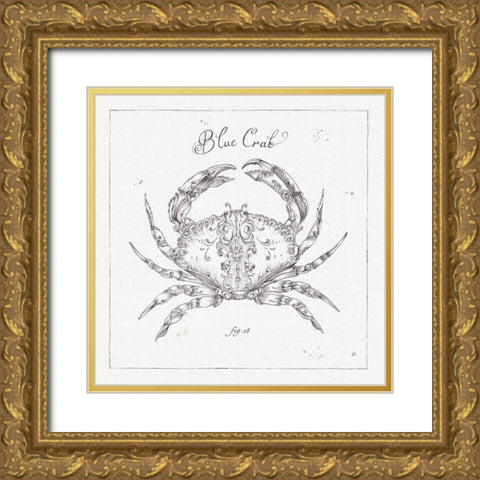 Underwater Life IV Gold Ornate Wood Framed Art Print with Double Matting by Brissonnet, Daphne