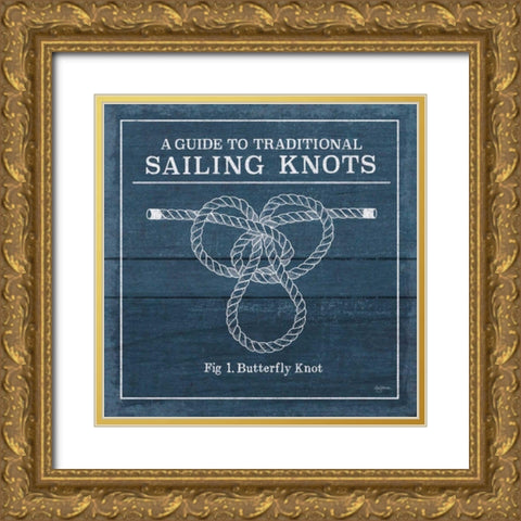 Vintage Sailing Knots II Gold Ornate Wood Framed Art Print with Double Matting by Urban, Mary