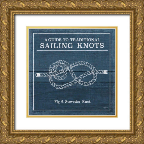 Vintage Sailing Knots VI Gold Ornate Wood Framed Art Print with Double Matting by Urban, Mary