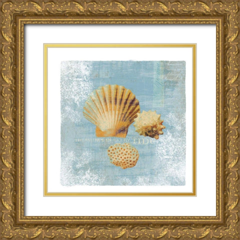 Tidal Treasures  - Wag Gold Ornate Wood Framed Art Print with Double Matting by Wild Apple Portfolio