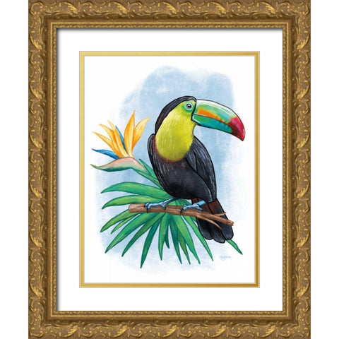 Tropical Flair IV Gold Ornate Wood Framed Art Print with Double Matting by Urban, Mary