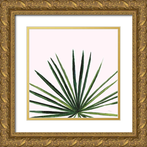 Statement Palms III Gold Ornate Wood Framed Art Print with Double Matting by Wellington Studio