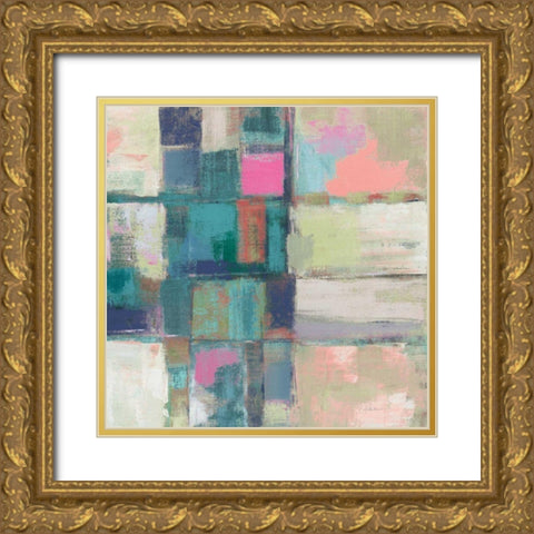 Island Hues II Crop Bright Gold Ornate Wood Framed Art Print with Double Matting by Vassileva, Silvia