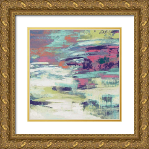 Bright Wave Gold Ornate Wood Framed Art Print with Double Matting by Vassileva, Silvia