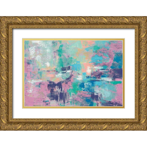 Fjord Reflections Crop Bright Gold Ornate Wood Framed Art Print with Double Matting by Vassileva, Silvia