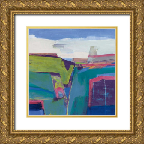 Clear Day Bright Gold Ornate Wood Framed Art Print with Double Matting by Maye, Jo