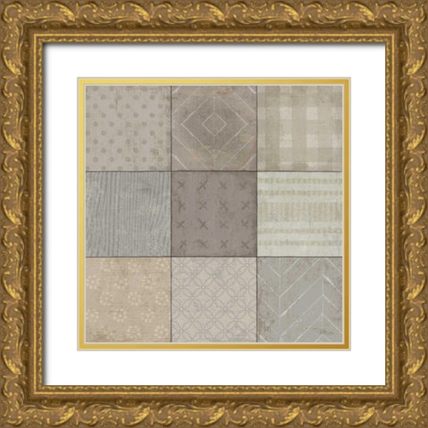 Country Collage I Gold Ornate Wood Framed Art Print with Double Matting by Pela Studio