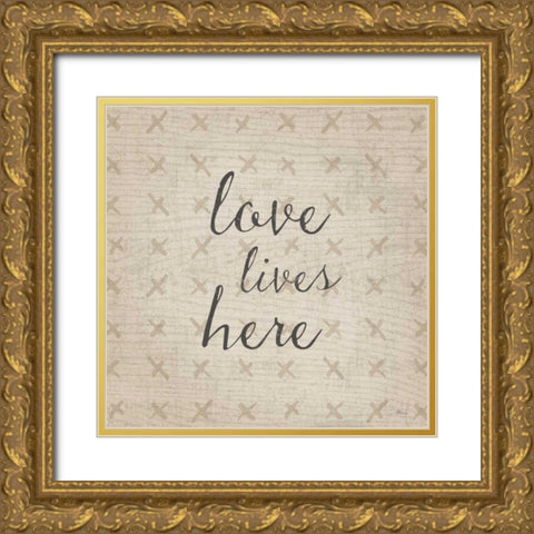 Country Collage VIII Gold Ornate Wood Framed Art Print with Double Matting by Pela Studio