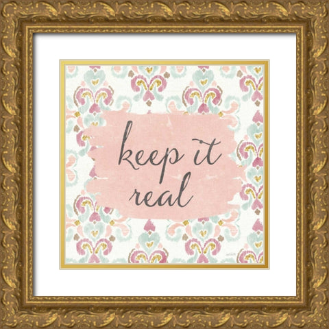 Soft Deco III Gold Ornate Wood Framed Art Print with Double Matting by Tavoletti, Anne