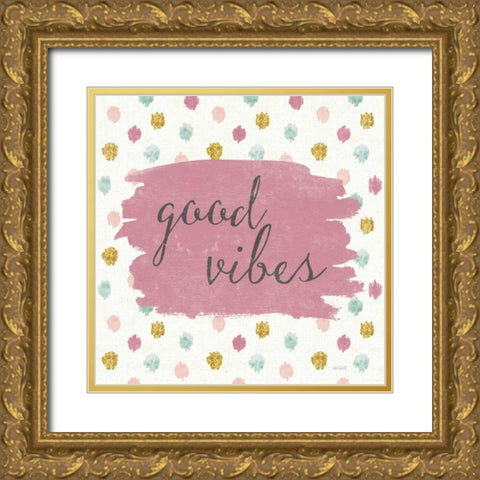 Soft Deco IV Gold Ornate Wood Framed Art Print with Double Matting by Tavoletti, Anne