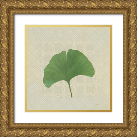 Forest Leaves IV no Lines Gold Ornate Wood Framed Art Print with Double Matting by Lovell, Kathrine